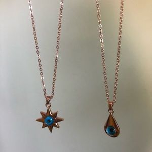 2 Evil Eye Necklaces